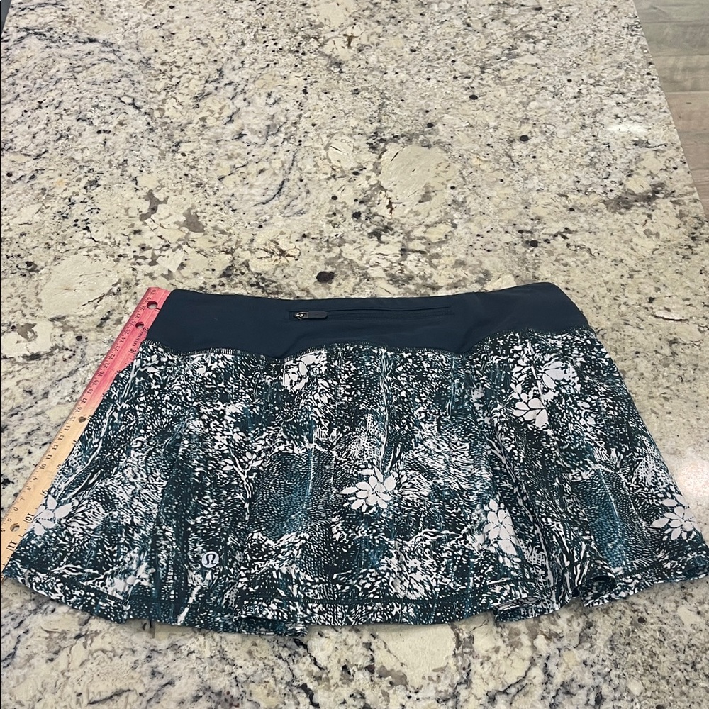lululemon athletica Blue and White Mini Skirt